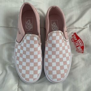 SLIP ON PINK CHECKERED VANS